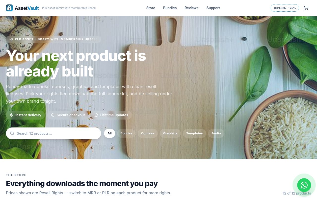 AssetVault website preview