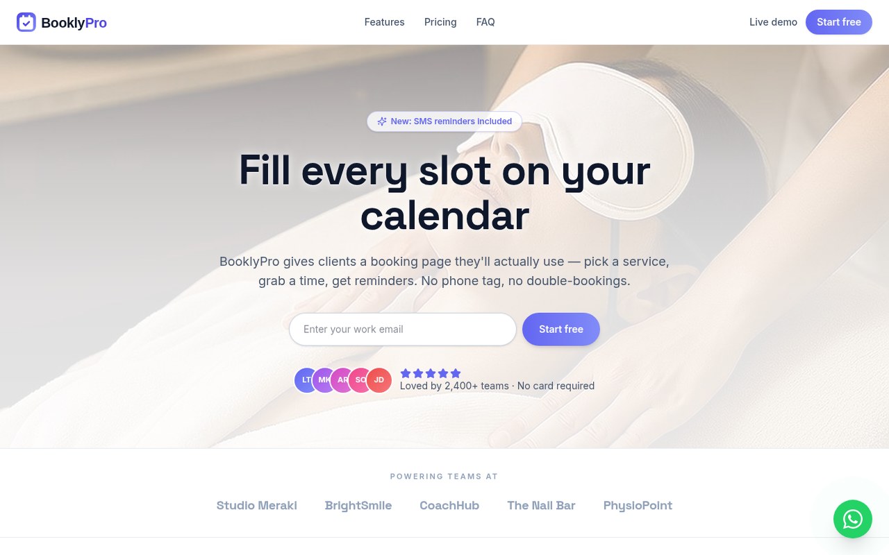 BooklyPro website preview